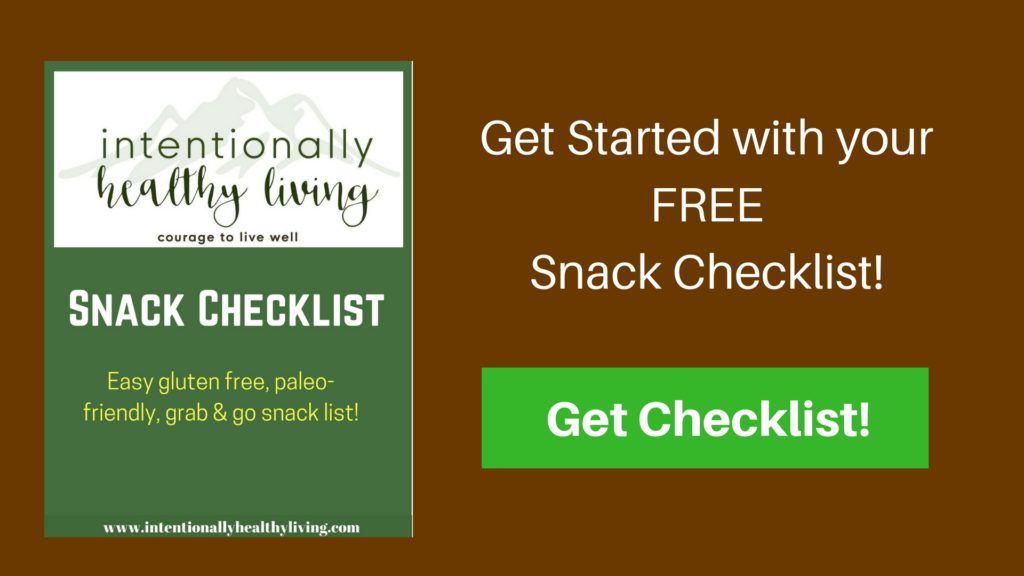 Gluten Free Snack Checklist at www.intentionallyhealthyliving.com