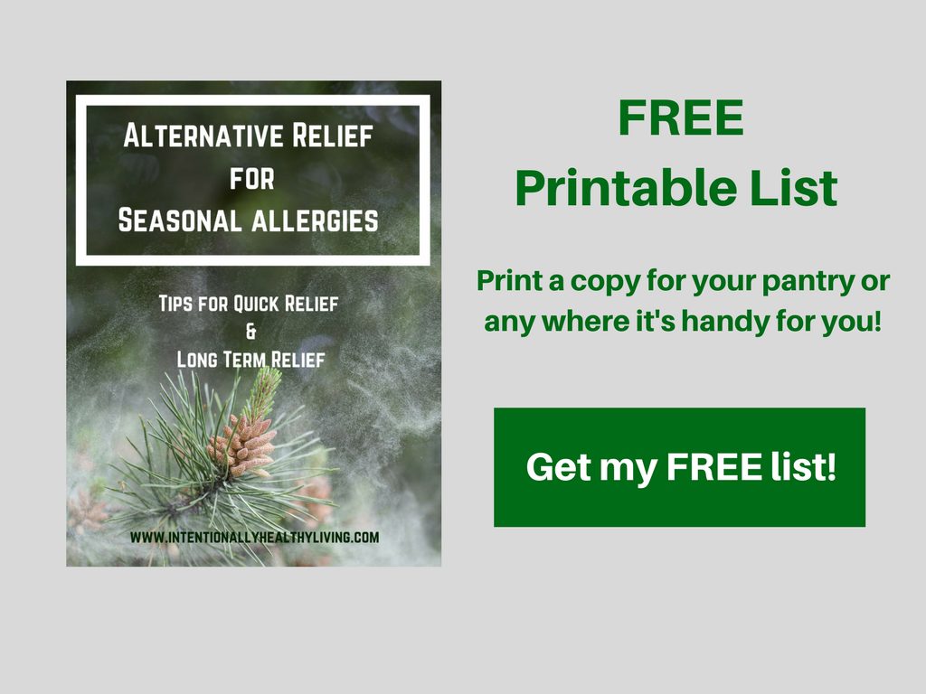 Alternative Relief for Seasonal Allergies at www.intentionallyhealthyliving.com