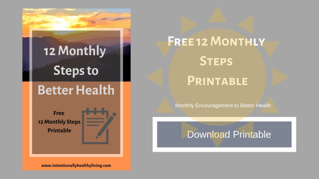 12 Monthly Steps to Better Health Printable sign up.
