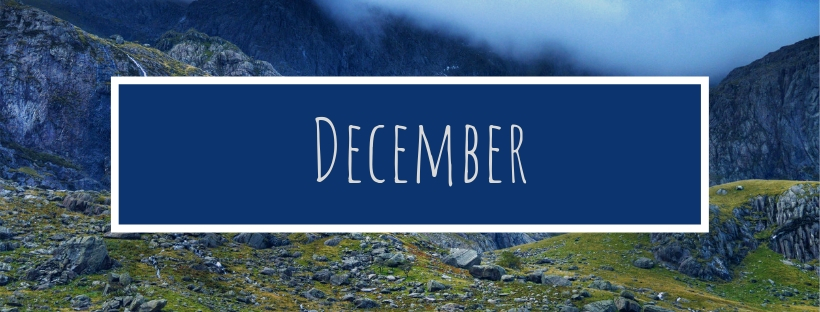 12 Monthly Steps to Better Health. December on mountainside.