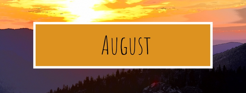 12 Monthly Steps to Better Health. August with sunrise.