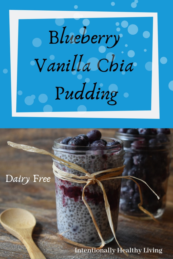 Blueberry Vanilla Chia Pudding Dairy Free Recipe at Intentionally Healthy Living.