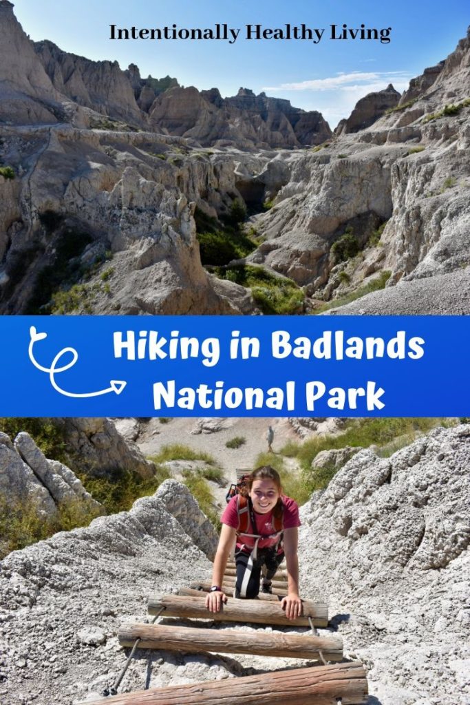 Visit Badlands National Park.  More information on hiking in the Badlands visit Intentionally Healthy Living.