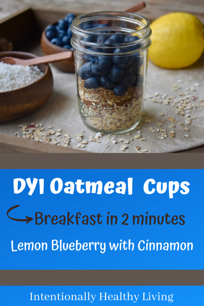 DYI Breakfast Oatmeal Cups #blueberries #lemon #healthyliving #cleaneating #quickmeals #campingmeals #RVliving