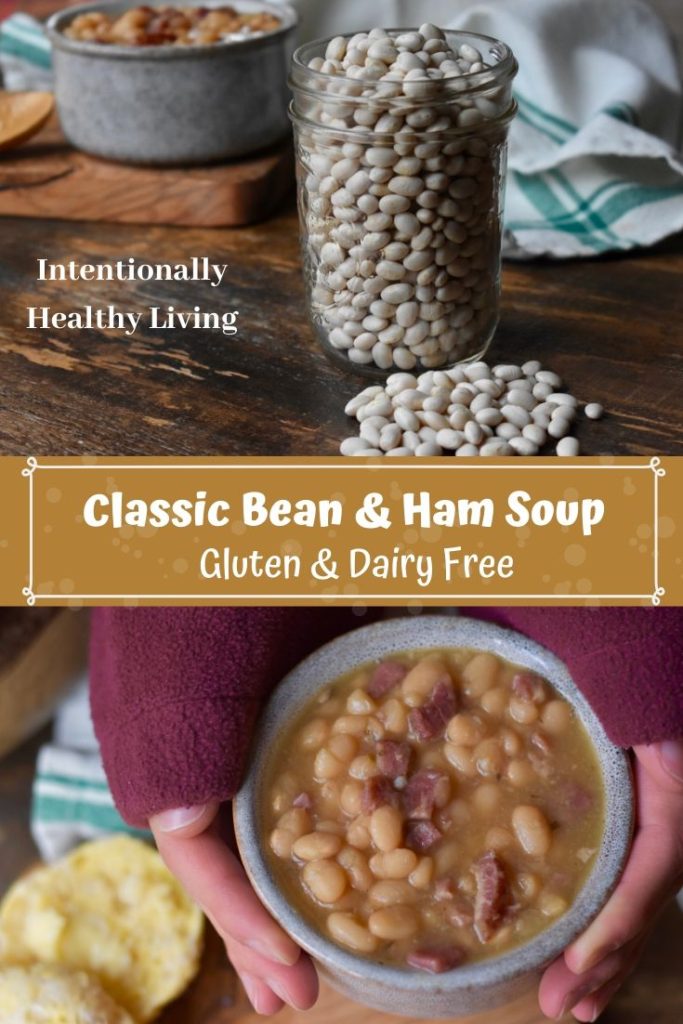 Classic Bean and Ham Soup. #glutenfree #grainfree #dairyfree #cleaneating #highprotien #wintersoup #slowcooker #hamsoup