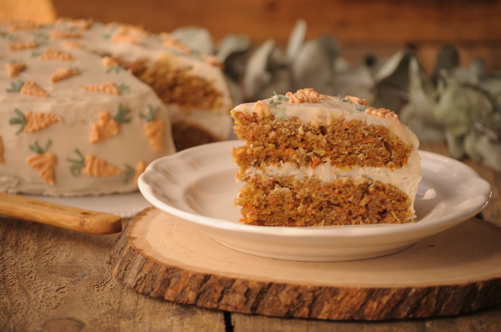 Tips for Cultivating Health Conscious Kids.  Homemade carrot cake on a plate.