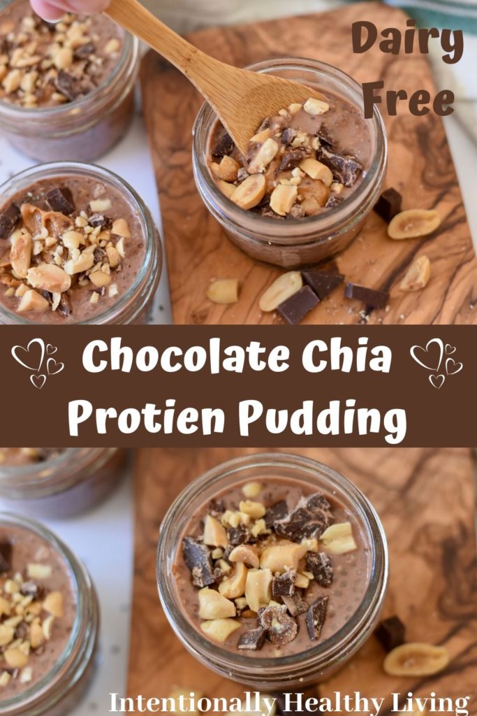 Chocolate Chia Protein Pudding. #chiapudding #chiaseeds #highprotien #collagen #sugarfreedessert #grainfree #dairyfree