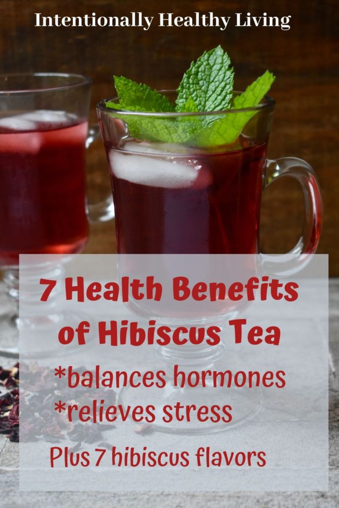  Benefits of Hibiscus Tea. #herbalteas #naturalremedies #healthyliving #stressrelief #balancehormones #icedtea