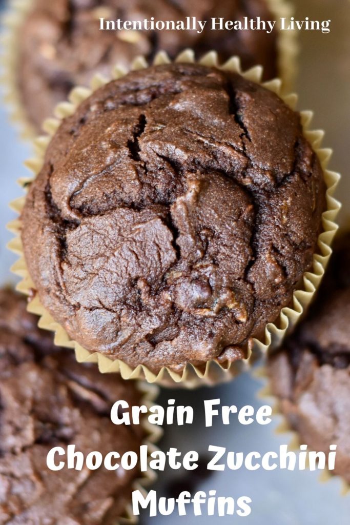 Grain Free Chocolate Zucchini Muffins. #paleo #keto #grainfree #glutenfree #cleaneating #zucchini #nutrientdense