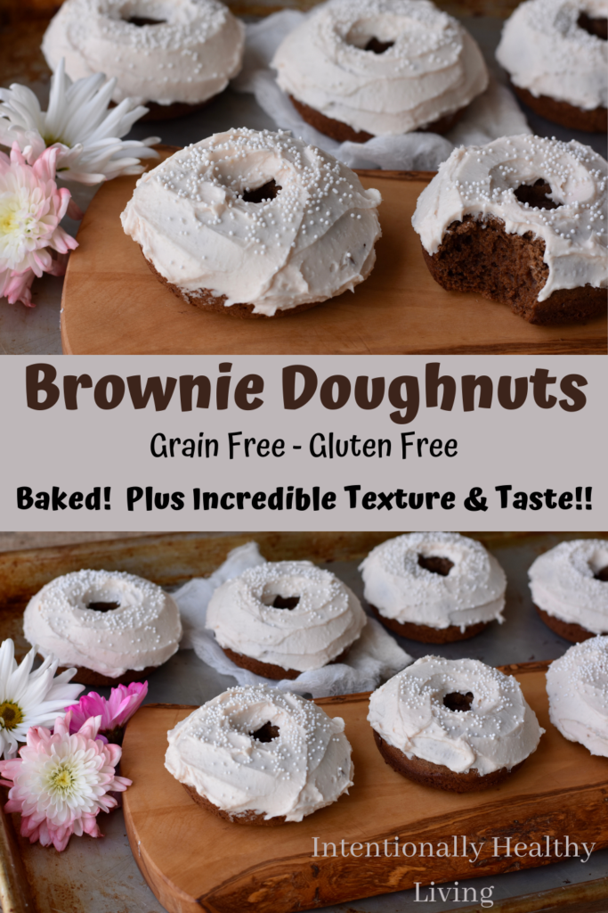 Grain Free Brownie Doughnuts #glutenfree #cleaneating #dairyfree #norefinedsugars #healthyliving #keto