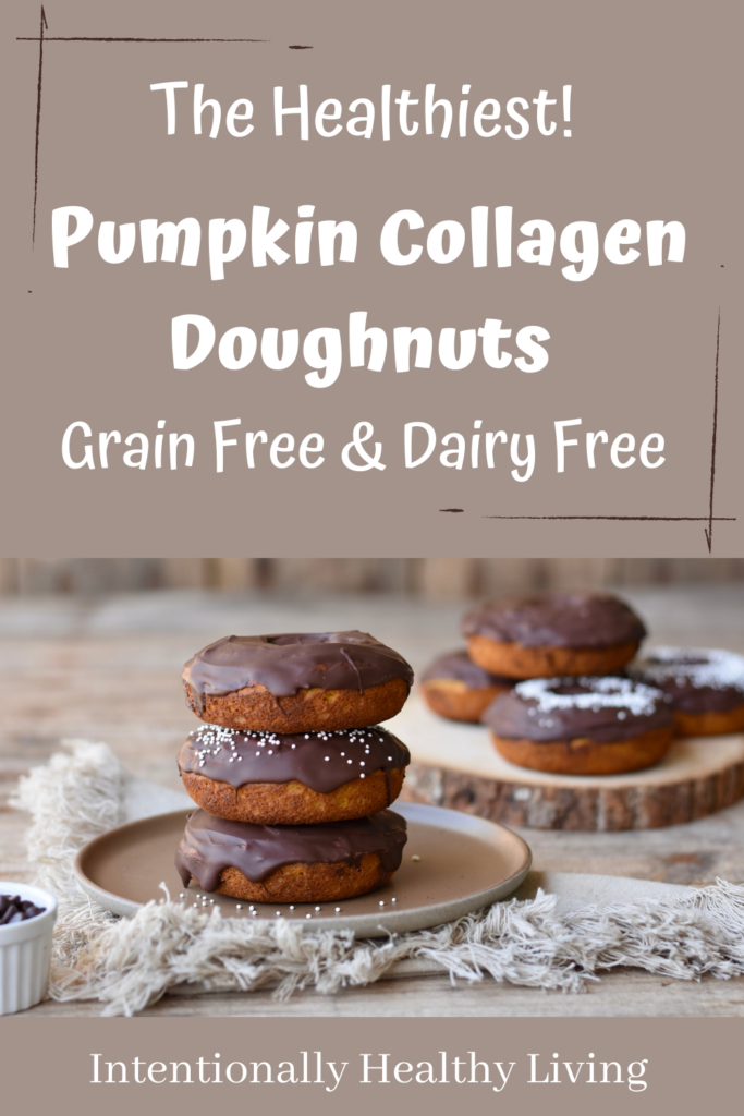 Cassava Flour Pumpkin Doughnuts with Collagen #grainfree #glutenfree #collagen #dairyfree #healthyliving #cleaneating 