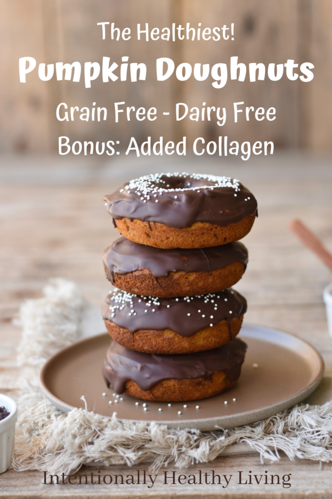 Cassava Flour Pumpkin Doughnuts with Collagen #grainfree #glutenfree #collagen #protein #bakednotfried #dairyfree