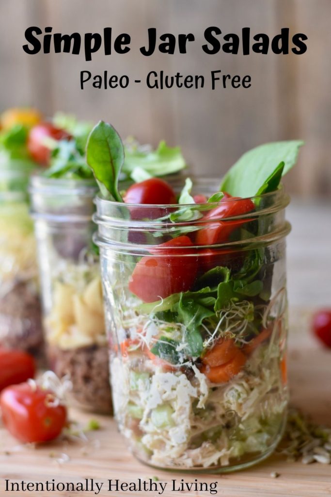 Paleo Jar Salads #keto #travelmeals #RV #campingmeals #picnic #glutenfree #grainfree #dairyfree #healthyliving #cleaneating 