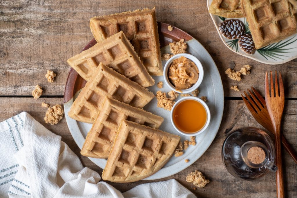 Quick Healthy Breakfast Recipes with blender waffles.