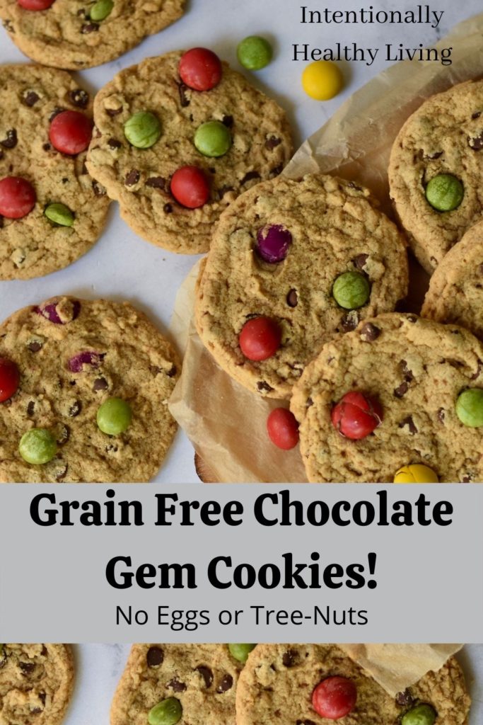 Grain Free Chocolate Gem Cookies #christmascookies #holidays #newyearseve #foodallergies #allergenfreedesserts #norefinedsugars #grainfree #glutenfree #dairyfree #cleaneating