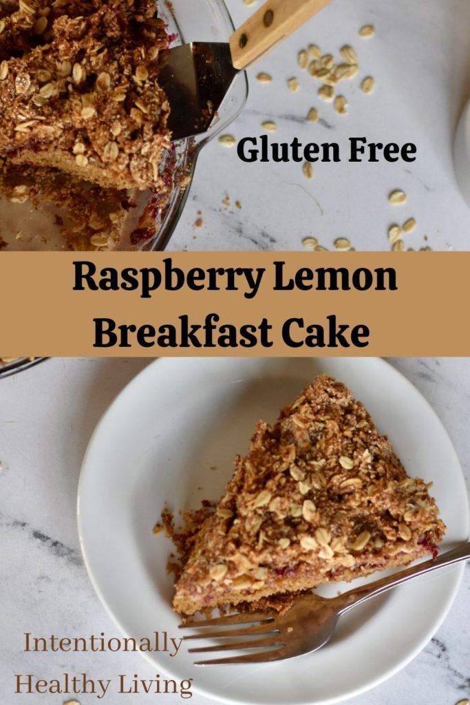 Gluten Free Raspberry Lemon Breakfast Cake #glutenfreebreakfast #dairyfree #foodallergies #foodintolerances #healthyliving #naturallysweet #cleaneating