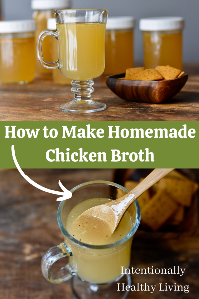 How to Make Homemade Chicken Broth. #bonebroth #chickenbroth #antiaging #healinggut #reducesinflammation #nutrientdense #guthealth #weightloss 